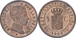 World Coins - Spain, Alfonso XIII, Centimo, 1906, Madrid, SLV, , Copper, KM:726