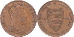 World Coins - Coin, Jersey, Edward VII, 1/24 Shilling, 1909, London, , Bronze, KM:9