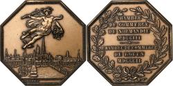 World Coins - France, Token, Chambre de Commerce de Rouen, 1802, Bronze, Lecomte,