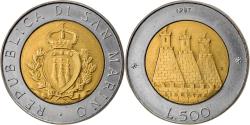 World Coins - Coin, San Marino, 15th Anniversary - Resumption of Coinage, 500 Lire, 1987
