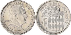 World Coins - Coin, Monaco, Rainier III, 1/2 Franc, 1975, , Nickel, KM:145, Gadoury:MC