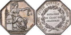 World Coins - France, Token, Notaires de l'Arrondissement de Chartres, 1836, Silver, Barre