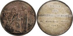 World Coins - France, Medal, Union des Industries Chimiques, 1947, Silvered bronze,