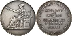 World Coins - France, Token, Notary, Notaires de la Marne, Commission d'Examen, 1902, Brenet
