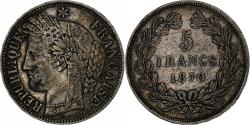 World Coins - France, 5 Francs, Cérès, 1870, Bordeaux, Silver, , Gadoury:742