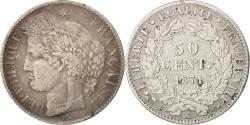 World Coins - Coin, France, Cérès, 50 Centimes, 1871, Bordeaux, , Silver, KM:834.2