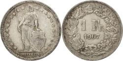 World Coins - Coin, Switzerland, Franc, 1907, Bern, , Silver, KM:24