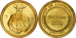 World Coins - France, Medal, Le Père Tanguy, Vincent Van Gogh, Vermeil,