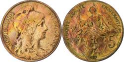 World Coins - France, 5 Centimes, Daniel-Dupuis, 1917, Paris, Bronze, , Gadoury:165