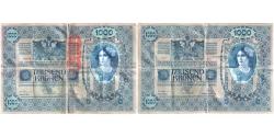 World Coins - Austria, 1000 Kronen, Undated (1919), old date 1902-02-01, KM:60, VF(30-35)