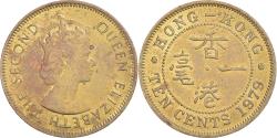 World Coins - Coin, Hong Kong, Elizabeth II, 10 Cents, 1979, , Nickel-brass