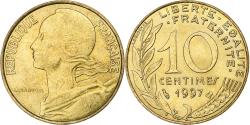 World Coins - France, 10 Centimes, Marianne, 1997, Pessac, Aluminum-Bronze,