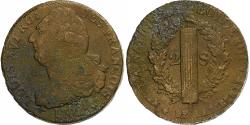 World Coins - France, Constitution, 2 Sols, 2 sols françois, 1792 / AN 4, Lille, 2éme sem.