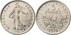 World Coins - France, 5 Francs, Semeuse, 1973, Paris, Nickel Clad Copper-Nickel,