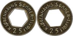 World Coins - Denmark, 25 Öre, Copenhagen's Summer Tivoli, n.d., Steel,