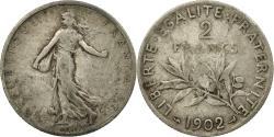 World Coins - Coin, France, Semeuse, 2 Francs, 1902, Paris, , Silver, KM:845.1