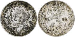World Coins - United Kingdom, George V, 3 Pence, 1917, London, Silver, , Spink:4015