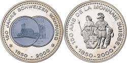 World Coins - Switzerland, Medal, 150 Ans de la Monnaie Suisse, 20 FRANCS, 2000