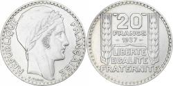 World Coins - France, 20 Francs, Turin, 1937, Monnaie de Paris, Silver,