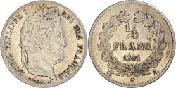 World Coins - Coin, France, Louis-Philippe, 1/4 Franc, 1841, Paris, , Silver
