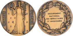 World Coins - France, Medal, Groupement National des Réfractaires et Maquisards, WAR, Lenoir