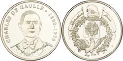 World Coins - France, Medal, Les Présidents de la République, Charles De Gaulle, Silver