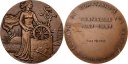 World Coins - France, Medal, Société de Comptabilité de France,1981, Bronze, Coutre,