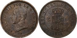 World Coins - Spain, Alfonso XIII, 2 Centimos, 1911, Madrid, Bronze,