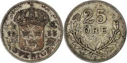 World Coins - Sweden, Gustaf V, 25 Öre, 1933, Stockholm, Silver, , KM:785