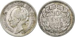 World Coins - Netherlands, Wilhelmina I, 10 Cents, 1936, Silver, , KM:163