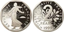 World Coins - Coin, France, Semeuse, 2 Francs, 1999, Paris, Proof, , Nickel