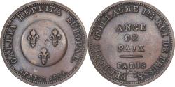 World Coins - France, Friedrich Wilhelm III, Module de 2 francs, 1814, Paris, Bronze