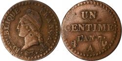 World Coins - France, 1 Centime, Dupré, AN 7, Paris, Copper, , Gadoury:76