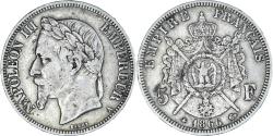 World Coins - Coin, France, Napoleon III, 5 Francs, 1866, Paris, , Silver, KM:799.1