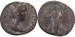 Ancient Coins - Diva Faustina I, Dupondius/As, 141, Rome, Bronze,