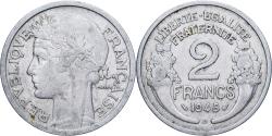 World Coins - France, 2 Francs, Morlon, 1945, Beaumont - Le Roger, Aluminum,
