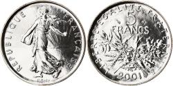 World Coins - Coin, France, Semeuse, 5 Francs, 2001, Paris, , Nickel Clad