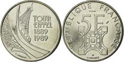 World Coins - Coin, France, Tour Eiffel, 5 Francs, 1989, Paris, ESSAI, , Nickel