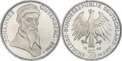 World Coins - Coin, GERMANY - FEDERAL REPUBLIC, 5 Mark, 1968, Karlsruhe, Germany, BE,