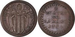 World Coins - Coin, ITALIAN STATES, PAPAL STATES, Benedict XIV, Quattrino, 1754, Roma