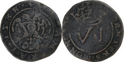 World Coins - County of Cambrai, Jean de Montluc, 6 Deniers, 1588, Cambrai, Copper,