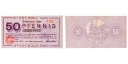 World Coins - Banknote, Germany, Köln Stadt, 50 Pfennig, église 3, 1920, 1920-05-01