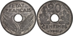 World Coins - France, 20 Centimes, 1941, Essai-piéfort, , KM:PE307, Gadoury:52.EP
