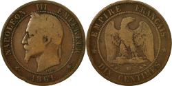 World Coins - Coin, France, Napoleon III, Napoléon III, 10 Centimes, 1861, Strasbourg