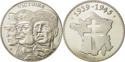 World Coins - France, Medal, Victoire - 1939 - 1945, Politics, Society, War, Jimenez,