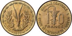 World Coins - West African States, 10 Francs, 1977, Aluminum-Nickel-Bronze, , KM:1a