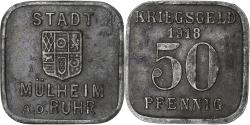 World Coins - Germany, Stadt Mülheim an der Ruhr, 50 Pfennig, 1918, , Iron