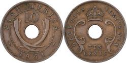 World Coins - British East Africa, George VI, 10 Cents, 1951, Bronze, , KM:34