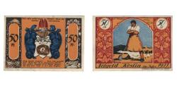 World Coins - Banknote, Germany, Köslin Stadt, 50 Pfennig, personnage, 1921, AU(55-58)
