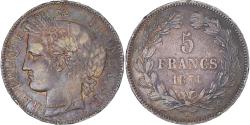 World Coins - Coin, France, Cérès, 5 Francs, 1871, Bordeaux, , Silver, KM:818.2